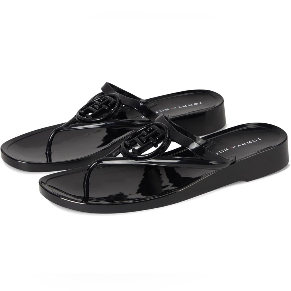 NEW Tommy Hilfiger Women's Vedna‎ Flat Sandal Black